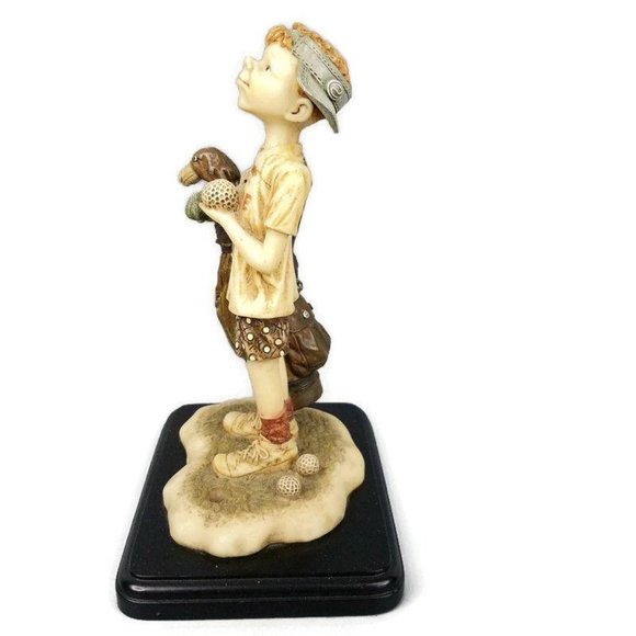 1999 Beachcombers Intl Boy Golf Figure Statue 0246 - Picture 2 of 12